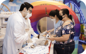 Imagem representativa de uma tomografia infantil